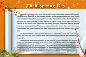 感恩节展板图片